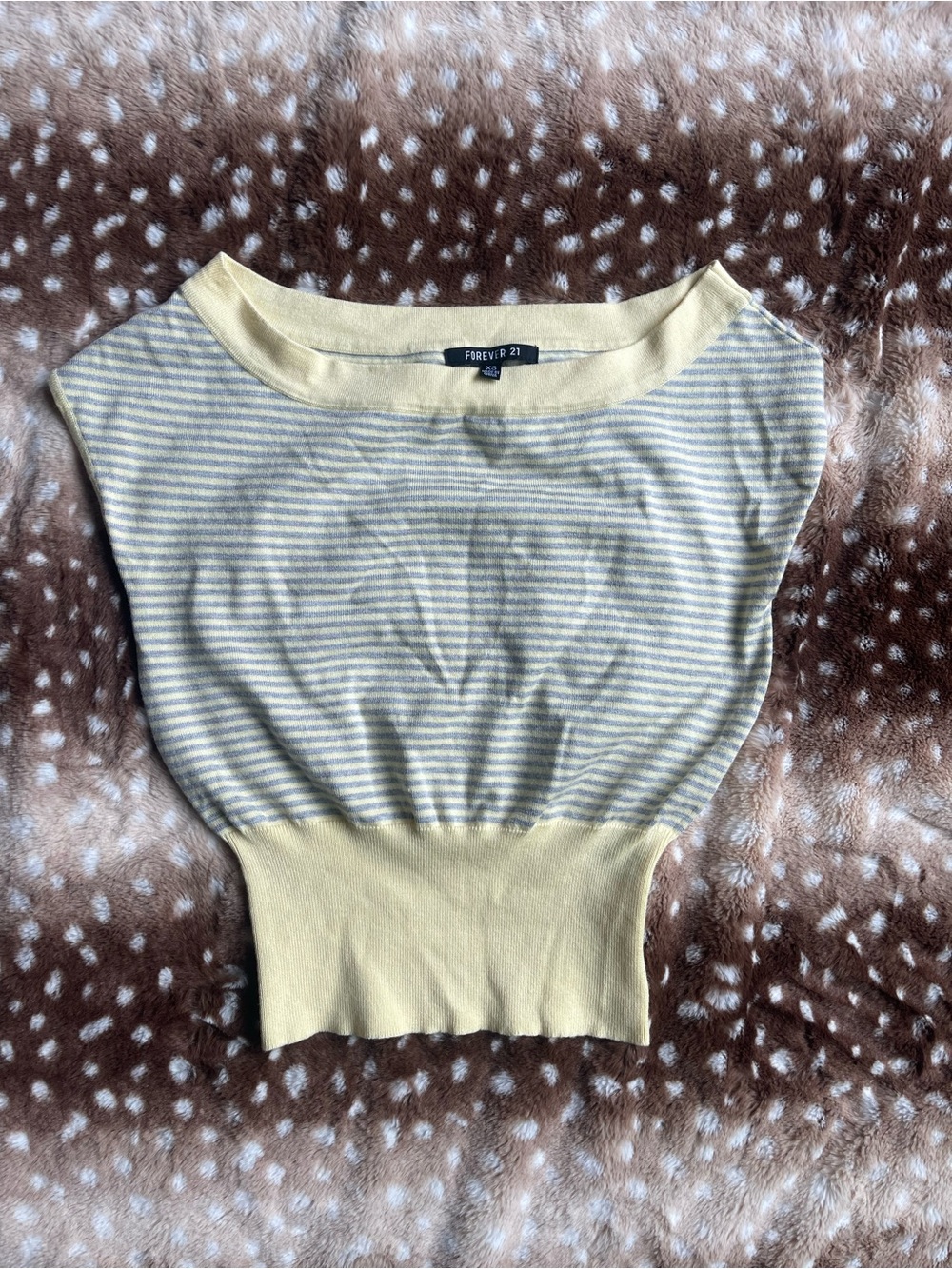 Forever 21 striped cinched waist tee